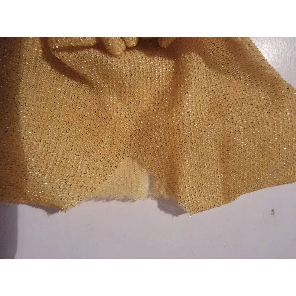 Vintage Barbie Ken Skipper Doll Accessory Clothing Sparkly Yellow Top VTG‎